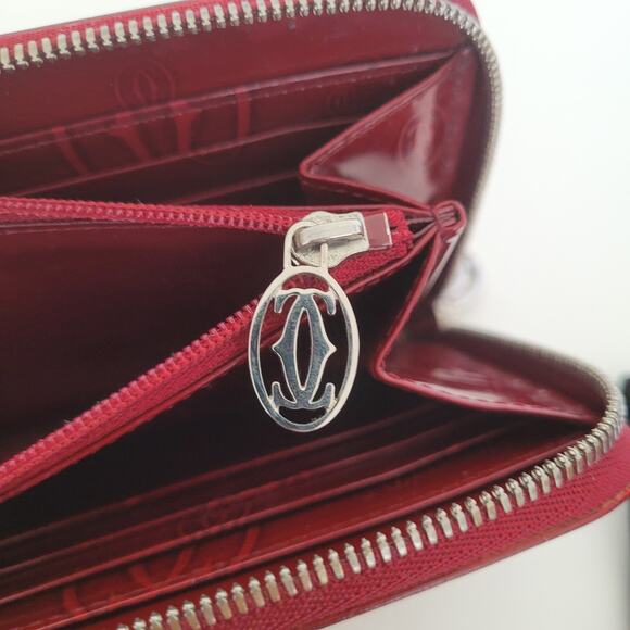 Cartier 12card International Calf Leather Zip Around Wallet Bordeaux Large Box - Picture 13 of 13